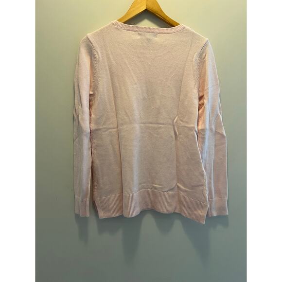 NWT Karen Scott Light Pink Cable Knit Crew Neck Sweater Size Small JL - Picture 5 of 6